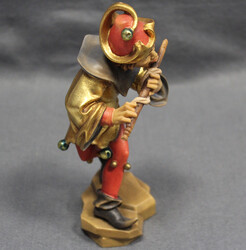 MORISKENTÄNZER "PORTUGIESE" Holzfigur, Flötenspieler farbig bemalt ...