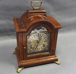 MONDPHASEN-KAMINUHR "WARMINK" Holzghäuse m. Messingbeschlägen, 4 ...