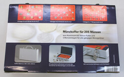 ALU-MÜNZKOFFER mit 5 Tableaus aus Velours, dabei 2x für je 24 ...