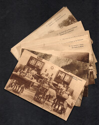 1900 (ca.) 18 verschiedene, ungebrauchte schwarz/weiß ...