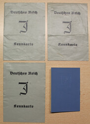 JUDAIKA, 3 Kennkarten des Deutschen Reiches einer jüdischen Familie, ...