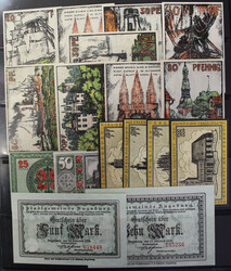 Notgeld deutscher Städte und Gemeinden, Ringbinder m. Scheinen, ...