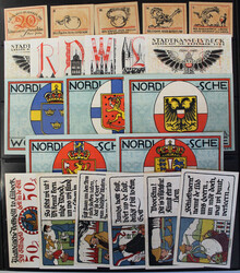 Notgeld deutscher Städte und Gemeinden, Ringbinder m. Scheinen, ...