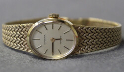 DUGENA ARMBANDUHR "Classic" 585er Gelbgold, ovales Gehäuse, ...