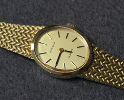 DUGENA ARMBANDUHR "Classic" 585er Gelbgold, ovales Gehäuse, ...