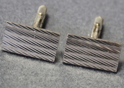 MANSCHETTENKNÖPFE 835er Silber, 13 x 23,6 mm, quer geschliffen, ca. ...