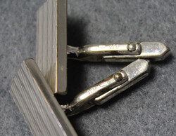 MANSCHETTENKNÖPFE 835er Silber, 13 x 23,6 mm, quer geschliffen, ca. ...