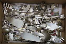 BESTECK - VERSILBERT Stempel "90" überwiegend Fa. "Fürst", Gabeln u ...