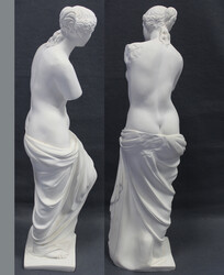 VENUS VON MILO: Skulptur aus Ton m. Podest ca. 13 x 16 cm, Höhe ca. ...
