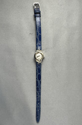 WEISSGOLD-ARMBANDUHR "AZUR " mit 11 kl. Diamanten bestücktes ...