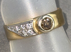 BRILLANT-GOLDRING 14 Karat Gelbgold (getestet), beeindruckender ...