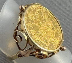 DUKAT-RING, 1x Franz-Joseph in dekorativ, skelettiertem Münzring, ...