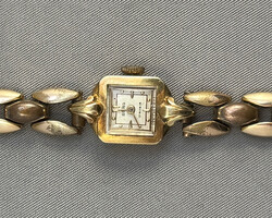 DAMEN-ARMBANDUHR "BERG" Vintage, Art-Déco, Gehäuse (ca. 17 x 14 mm) ...