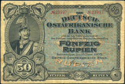 110.80.110.10: Banknoten - Deutschland - Kolonien - Deutsch-Ostafrika