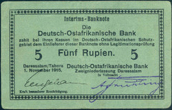 110.80.110.10: Banknoten - Deutschland - Kolonien - Deutsch-Ostafrika