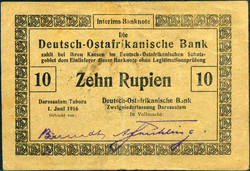 110.80.110.10: Banknoten - Deutschland - Kolonien - Deutsch-Ostafrika