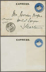 Egypt Stationery 1906: 1 p. ultramarine envelope, overprinted in ...