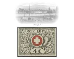 Waadt 4, farbfrisch und gut- bis breitrandig (rücks. dünne Stelle, ...