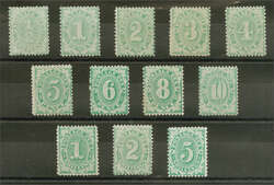Postage Dues, 1902-4: ½ d. to 5 s. emerald green, a basic short-set ...