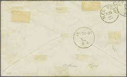 1881 (July 1): 5 c. yellow-green on greenish, plate I, imperforate, a ...