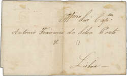 Inclinados 1844/46: 30 r. black on greyish thin paper, Type II, a ...