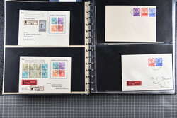 1934/63: Sammlung der Blockausgaben auf Brief, jeweils in ...