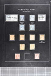 1862/82: Sammlung Sitzende Helvetia mit 75 ungebr./gest. Einzelwerten ...