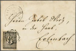 Zürich 6, Type II, die 37. Marke des Hunderterbogens, farbfr. und ...