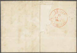 Zürich 6, Type II, die 37. Marke des Hunderterbogens, farbfr. und ...