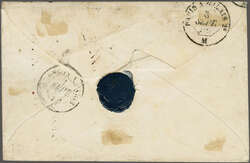 1 Fr. grau, 10 Rp. mittelpreussischblau und 20 Rp. gelblichorange, ...