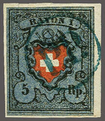 Type 34 in der ziegelroten & grauviolettblauen Nuance, farbfr. und ...