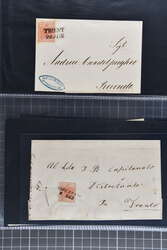 1850/54: Auswahl elf Faltbriefe mit Frankaturen der ersten Ausgabe, ...