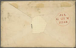 1844: Unpaid cover to Oban, Argyllshire carried by Falmouth Packet ...