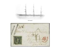Overland via Southampton 1856 (Jan 23): Registered cover from Bombala ...