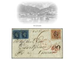 Overland via Southampton 1857 (Jan 23): Cover from Sydney, New South ...