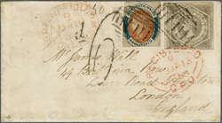 Overland via Southampton 1857 (Nov 10): Registered cover from Sydney ...