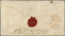 Overland via Southampton 1857 (Nov 10): Registered cover from Sydney ...