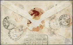 Overland via Southampton 1859 (July 14): Registered cover from ...