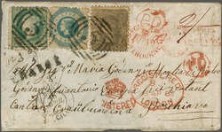 Overland via Southampton 1862 (Feb 18): Registered cover from ...