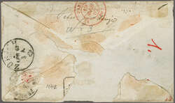 Overland via Southampton 1862 (Feb 18): Registered cover from ...