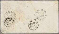 Overland via Southampton 1863 (Aug 22): Cover from Bega, New South ...