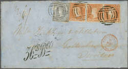 Overland via Marseilles 1857 (June 19): Entire from Melbourne, ...