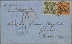 Overland via Marseilles 1858 (April 11): Entire from Sydney, New ...