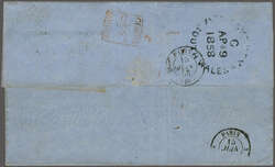 Overland via Marseilles 1858 (April 11): Entire from Sydney, New ...