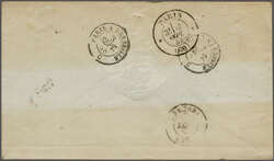 Overland via Marseilles 1858 (July 16): Cover from Launceston, ...