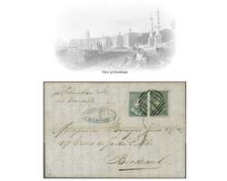 Overland via Marseilles 1858 (Dec 18): Entire from Melbourne, ...