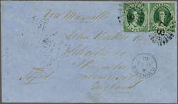Overland via Marseilles 1861 (Feb 14): Cover from Ipswich, Queensland ...