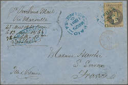 Overland via Marseilles 1861 (March 26): Cover from Adelaide, South ...