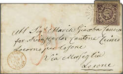 Overland via Marseilles 1864 (Oct 22): Cover from Hunters Hill, New ...