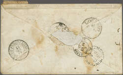 Overland via Marseilles 1864 (Oct 22): Cover from Hunters Hill, New ...